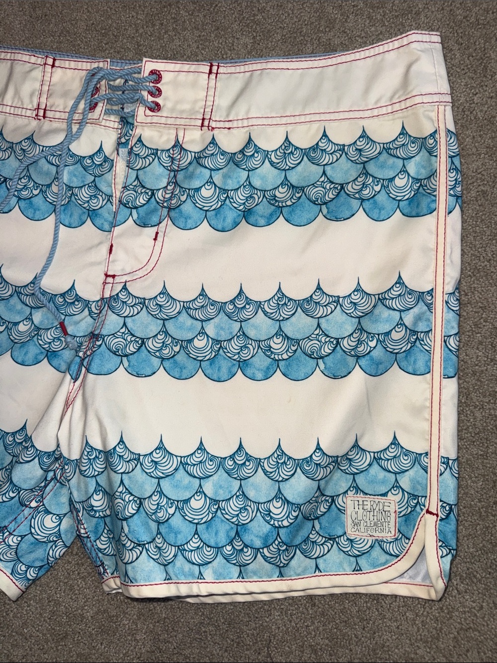 The Ryde boardshorts swim shorts 38 6” blue waves
